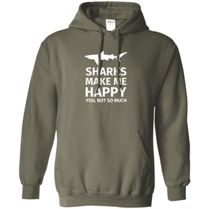 Shark Lover T-shirt Sharks Make Me Happy You Not So Much