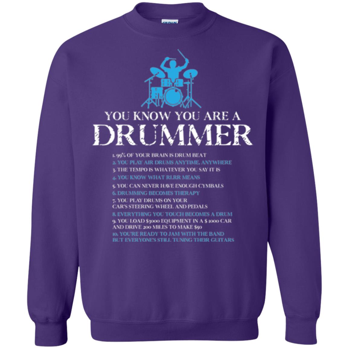 Drummer T-shirt You_re A Drummer Purple