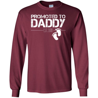 Promoted To Daddy Est 2018 New Daddy T-shirt Maroon