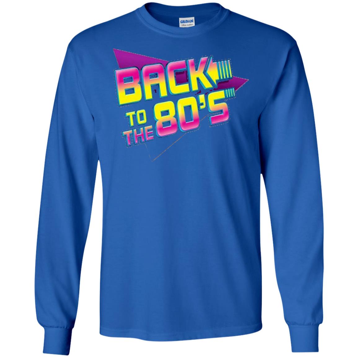 Back To The 80s Graphic Retro Novelty T-shirt Royal