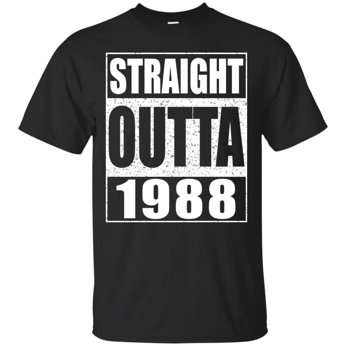 Straight Outta 1988 Funny 30th Birthday Shirt Black