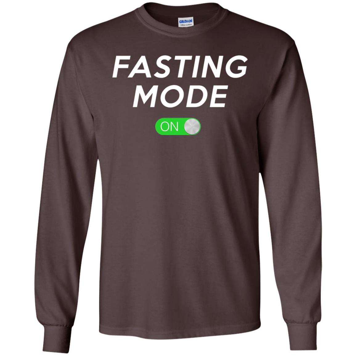Funny Ramadan Fasting Mode On Shirt Dark Chocolate