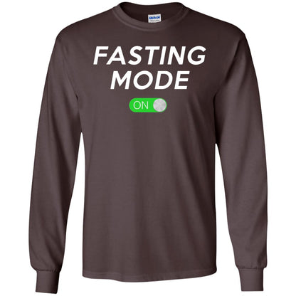 Funny Ramadan Fasting Mode On Shirt Dark Chocolate