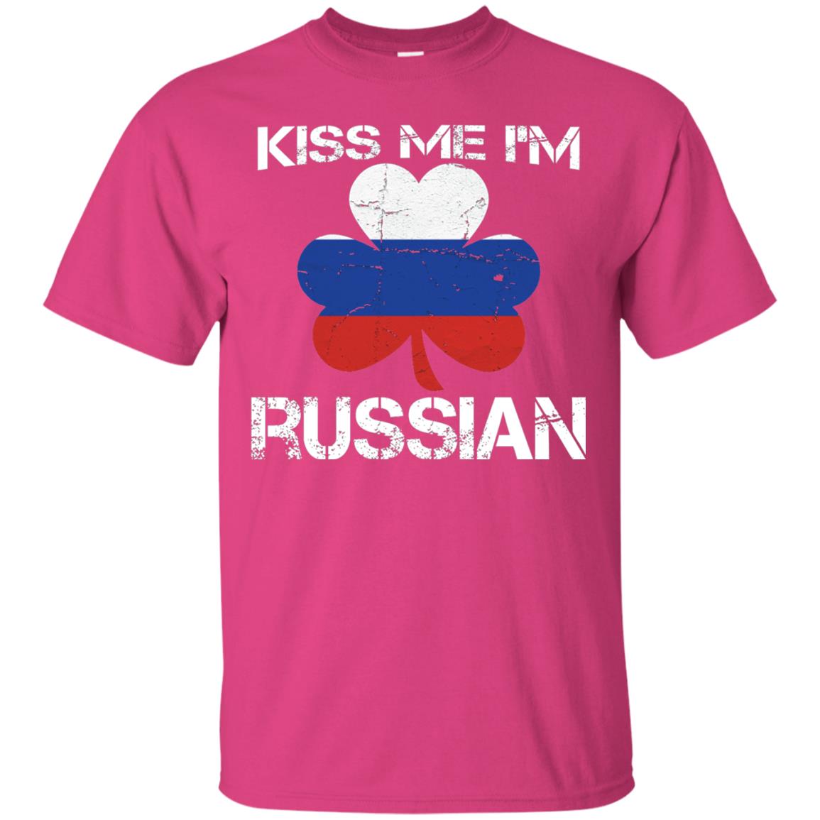 Kiss Me Russian Distressed St. Patrick_s Day 2018 T-shirt Heliconia