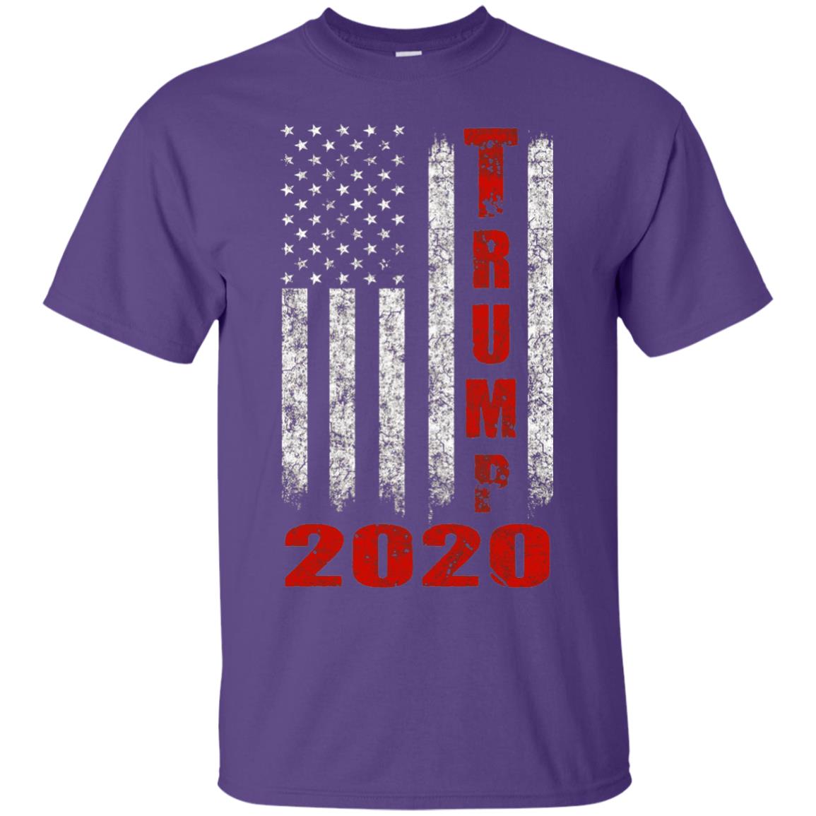 American Flag Vintage Design Trump 2020 T-shirt Purple