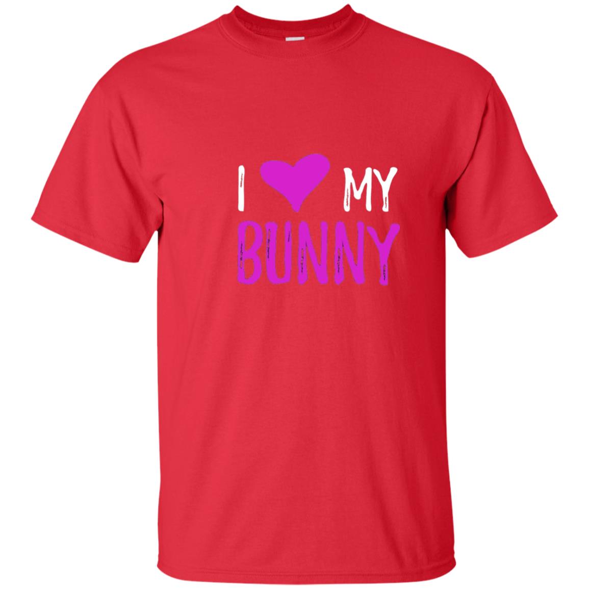 Bunny Rabbit Mom Shirt I Love My Bunny Red