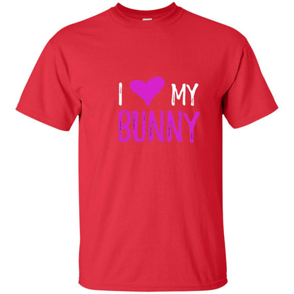 Bunny Rabbit Mom Shirt I Love My Bunny Red