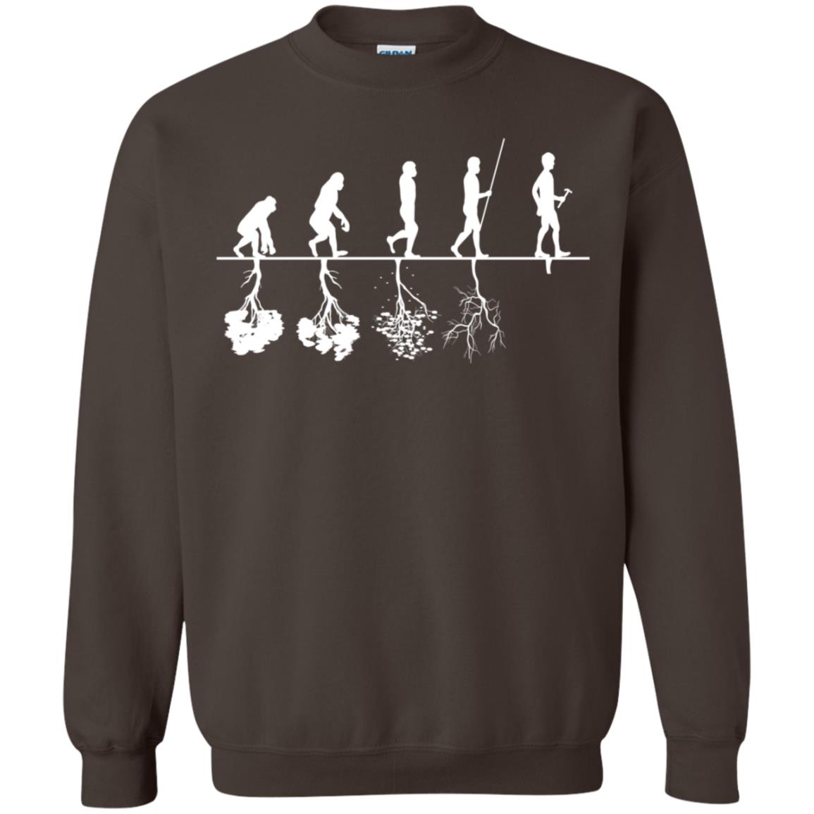 Evolution Tree Of Human Life Thinking Save Environment Shirt Dark Chocolate
