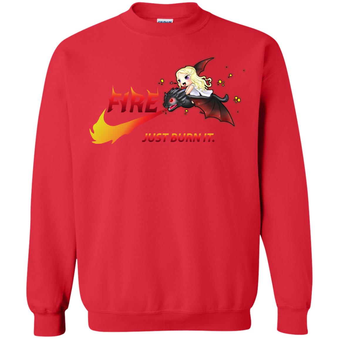 Fire Just Burn It Dany Drogon T-shirt Red