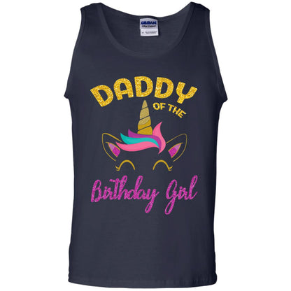 Daddy Mommy Of The Unicorn Birthday Girl T-shirt Navy