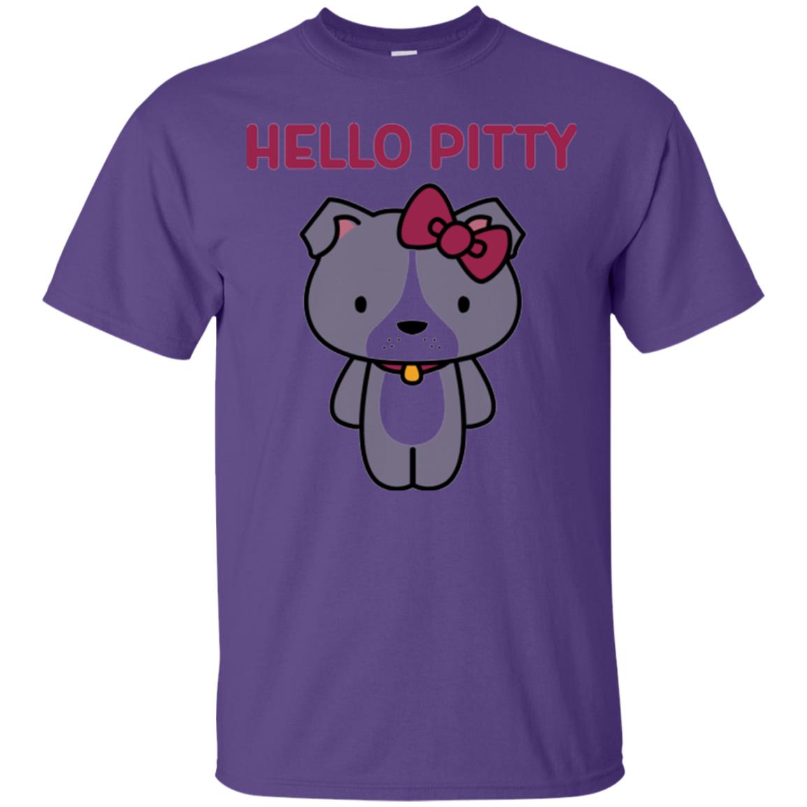 Hello Pitty Dog Lover Shirt Purple