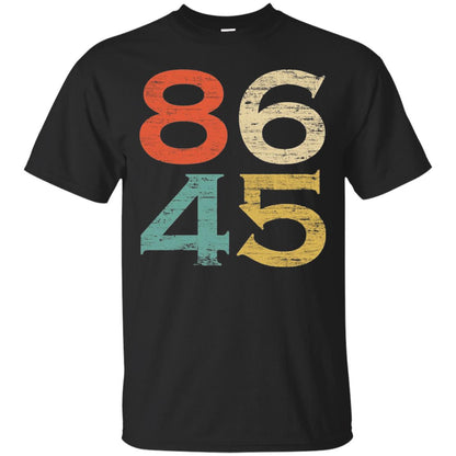 Classic Vintage Style 86 45 Anti Trump T-shirt Black