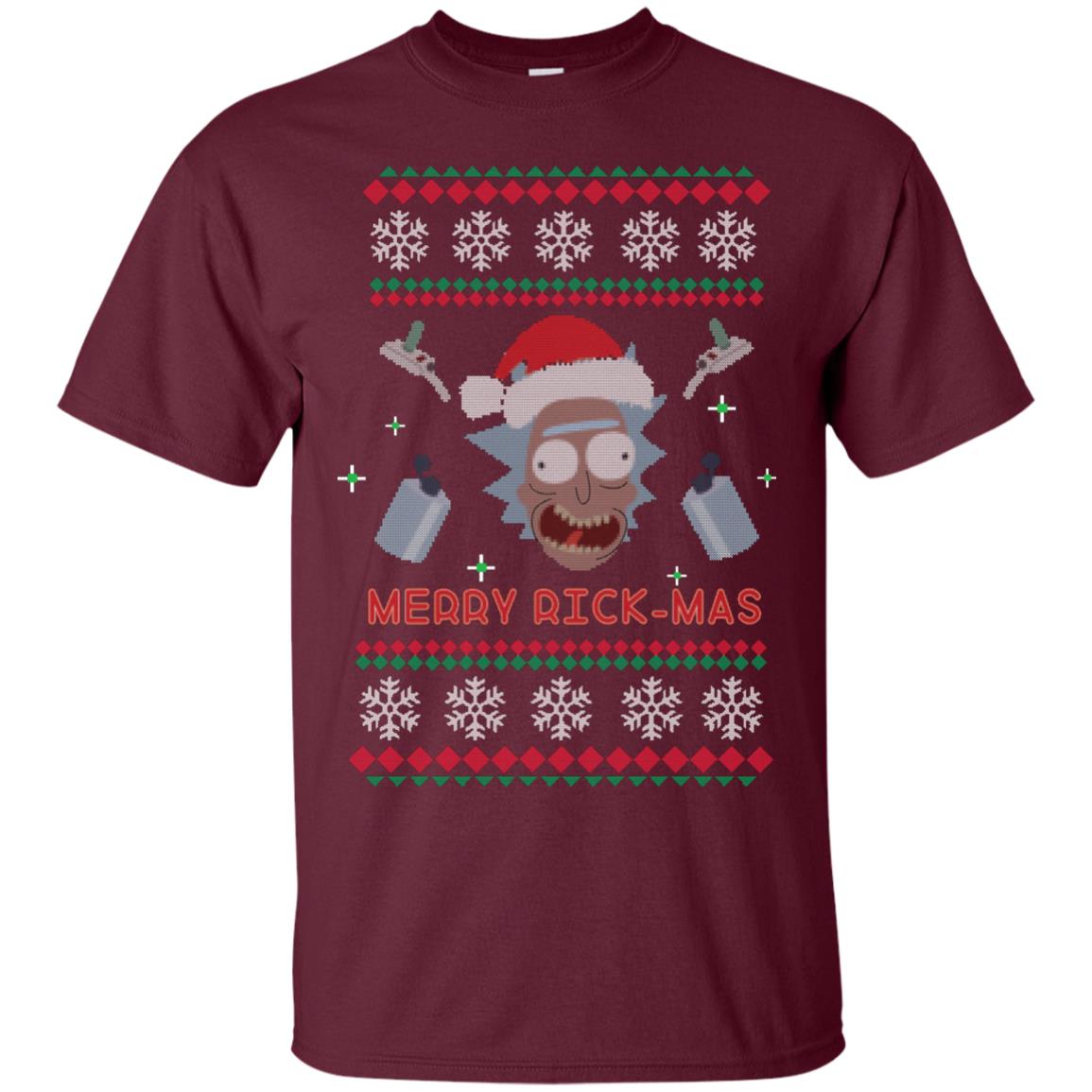 Mery Rick-mas Shirt Maroon