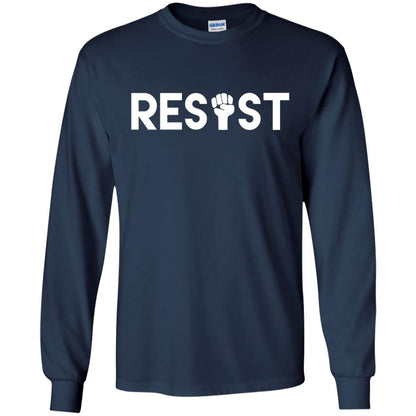 Resist Political T-shirt Navy