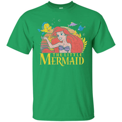 Cartoon T-shirt Mermaid Ariel Flounder Irish Green