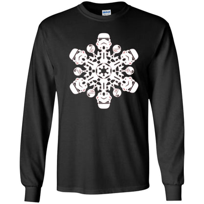Film T-shirt Star Wars Stormtrooper Christmas Snowflake Graphic Black