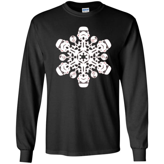 Film T-shirt Star Wars Stormtrooper Christmas Snowflake Graphic Black