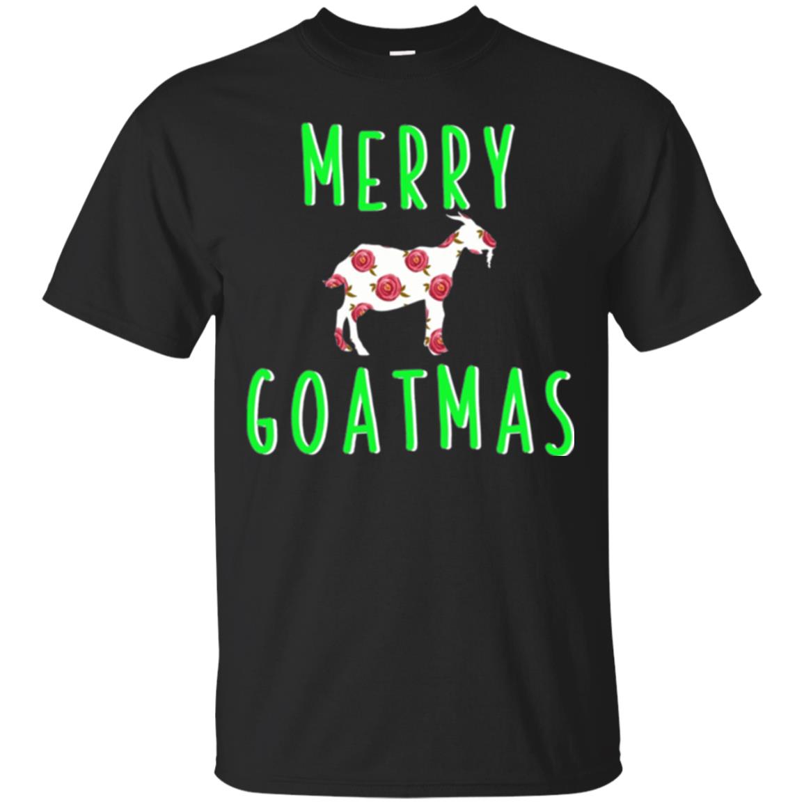 Goat Lovers T-shirt Merry Goatmas Black