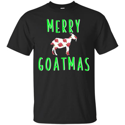 Goat Lovers T-shirt Merry Goatmas Black