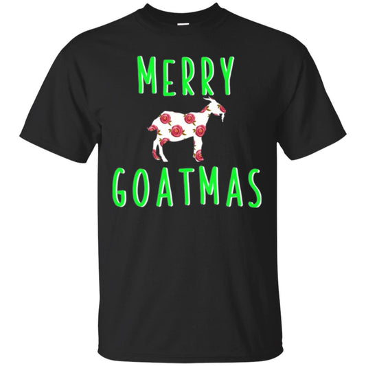 Goat Lovers T-shirt Merry Goatmas Black