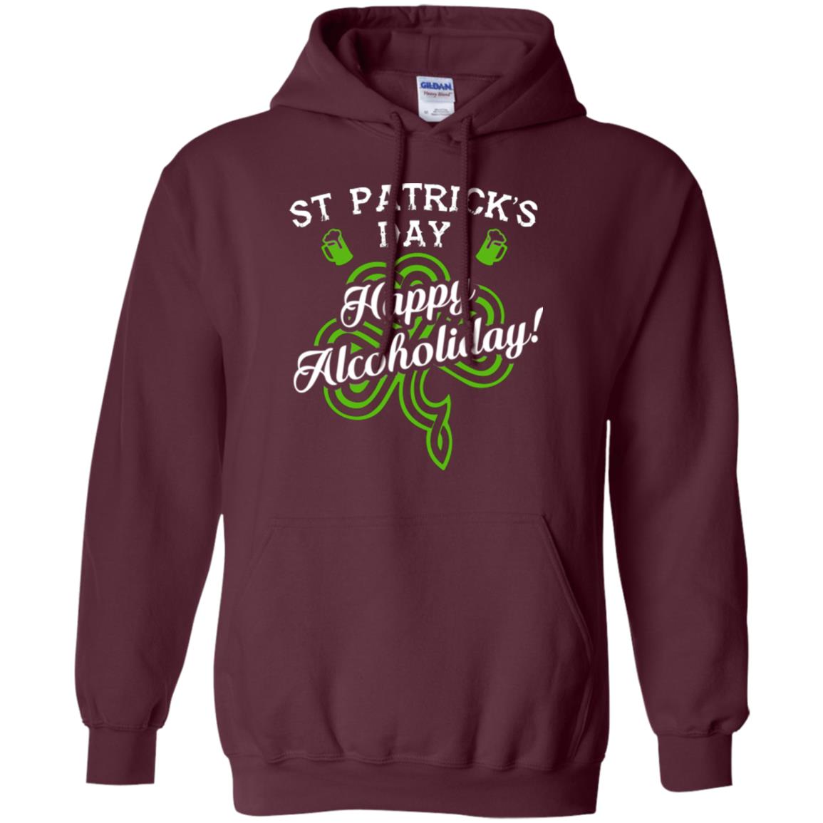 St. Patrick's Day T-shirt Happy Alcoholiday Maroon