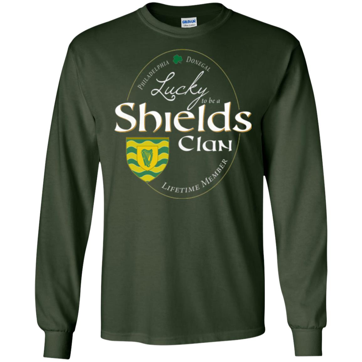 St Patricks Day T-shirt Shields Clan Lucky Lifetime Member T-shirt Forest Green