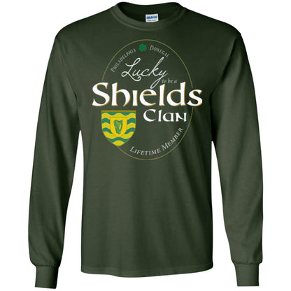 St Patricks Day T-shirt Shields Clan Lucky Lifetime Member T-shirt Forest Green