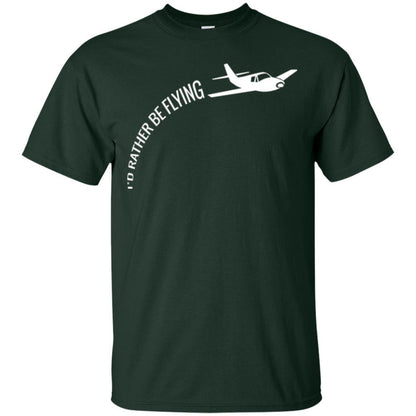 Airplane Pilot T-shirt I'd Rather Be Flying Forest Green