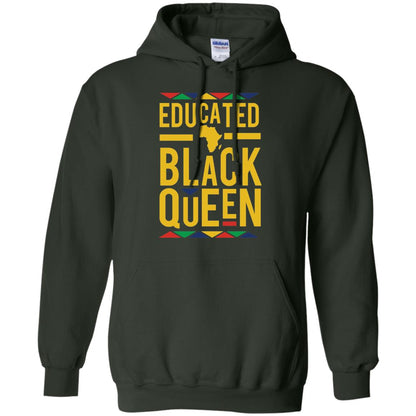 African Dna Pride T-shirt Dashiki Educated Black Queen Forest Green