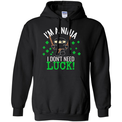 Ninja Luck Green St. Patrick_s Day T-shirt Black