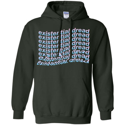 Existential Dread Waves Melting Distortion Aesthetic T-shirt Forest Green