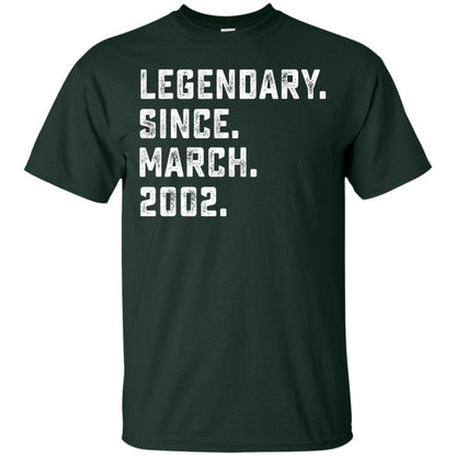 Legendary Since March 2002 16th Years Old Birthday T-shirt Forest