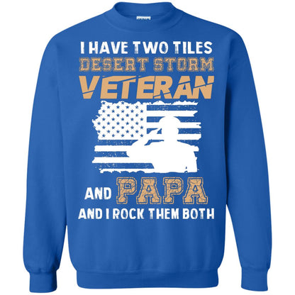 Veteran And Papa And I Rock Them Both Veteran Papa Shirt Royal