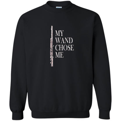 Flute Lover T-shirt My Wand Chose Me Black