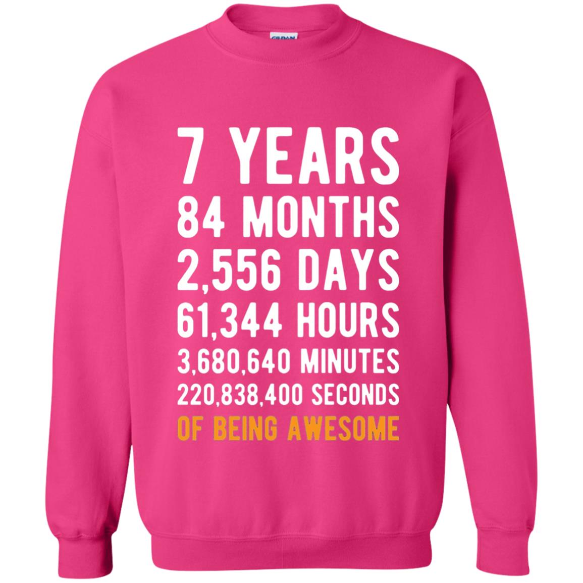 7th Birthday Shirt 7 Years Old Being Awesome Heliconia