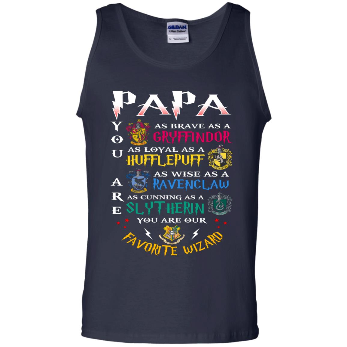 Papa Our  Favorite Wizard Harry Potter Fan T-shirtG220 Gildan 100% Cotton Tank Top