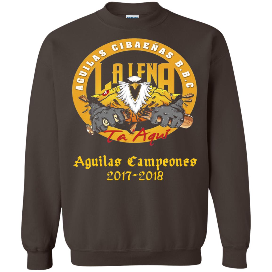 Baseball Lover T-shirt Aguilas Cibaenas Campeones 2017-2018 Dark Chocolate