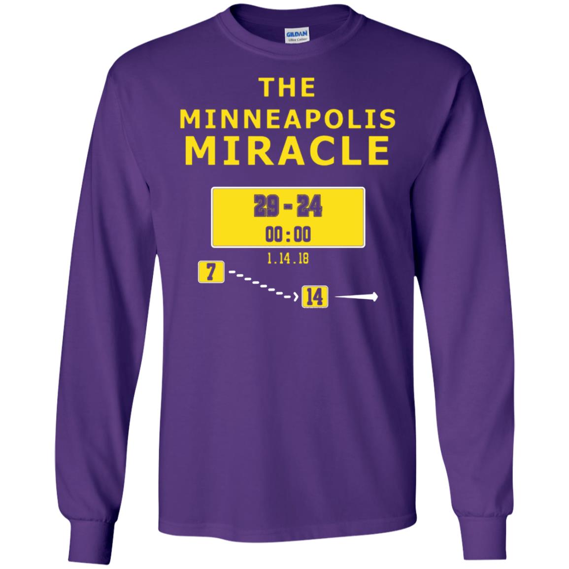 Football Lover T-shirt The Minneapolis Miracle Purple