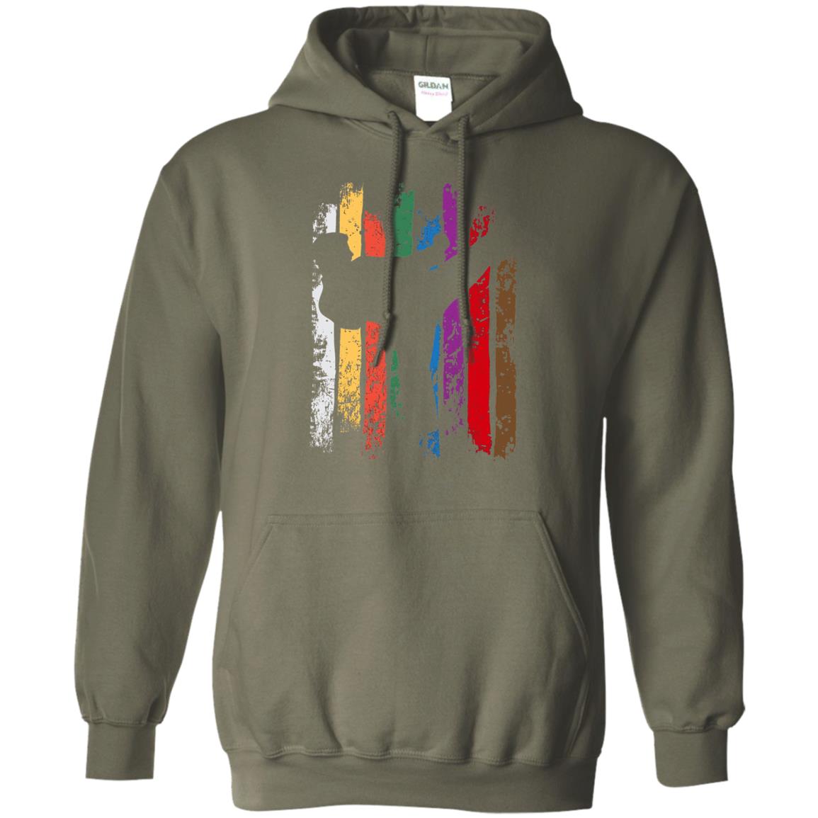 Karate Belt Colors Silhouette T-shirt Military Green