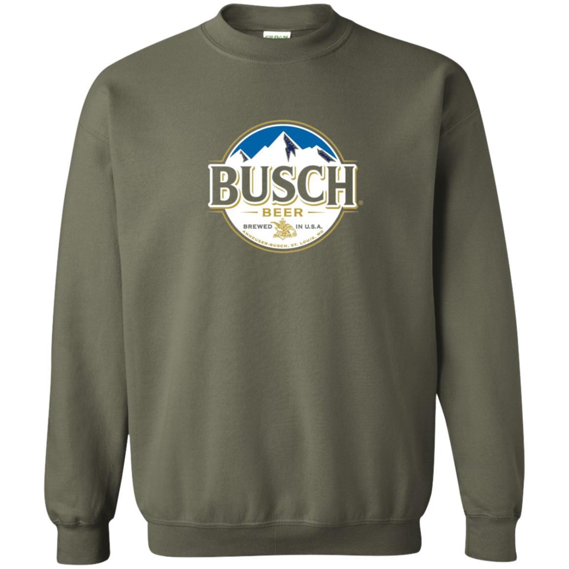 Beer Lovers T-shirt Busch Beer Military Green