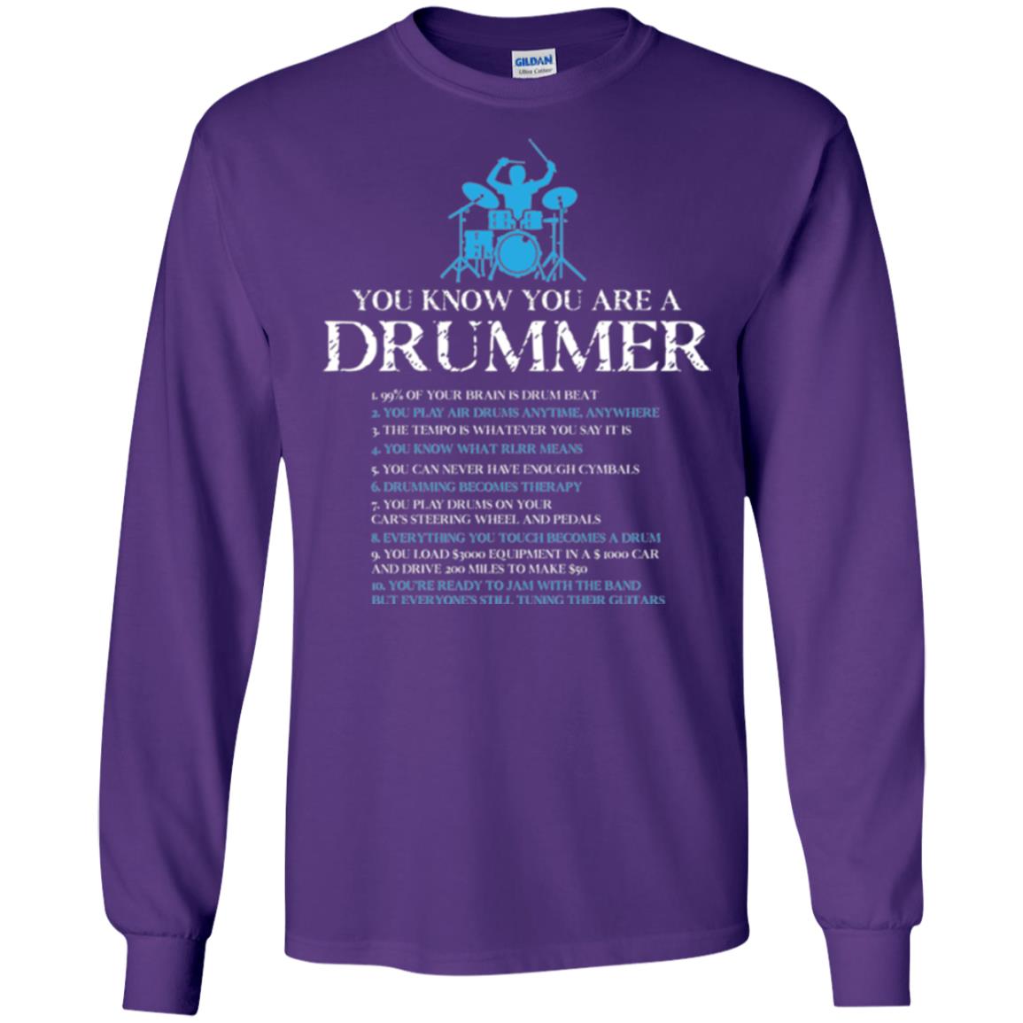 Drummer T-shirt You_re A Drummer Purple