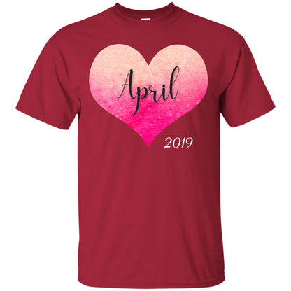 Pregnancy Reveal Announcement Party April 2019 Shirt Cardinal
