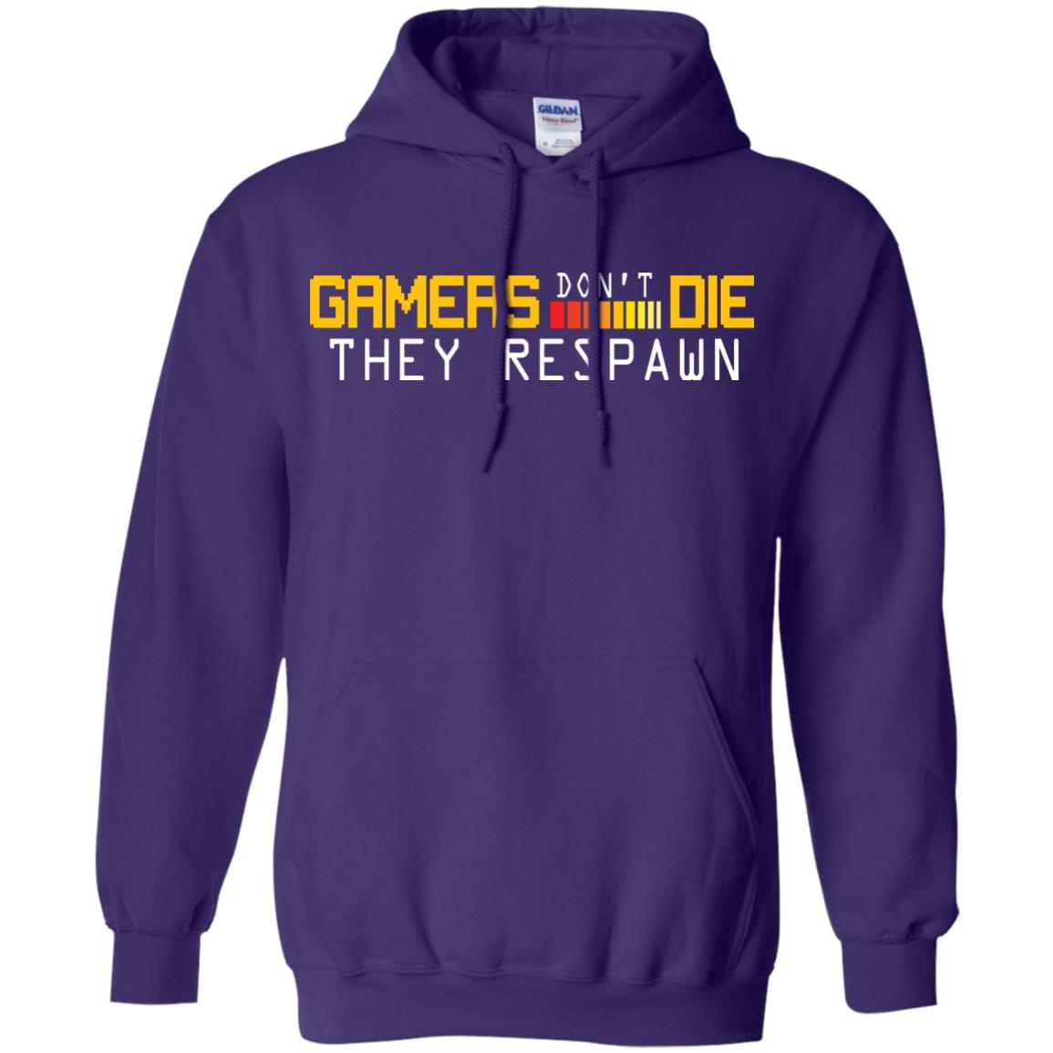 Gamers Don’t Die They Respawn Best T-shirt For Gamer Purple