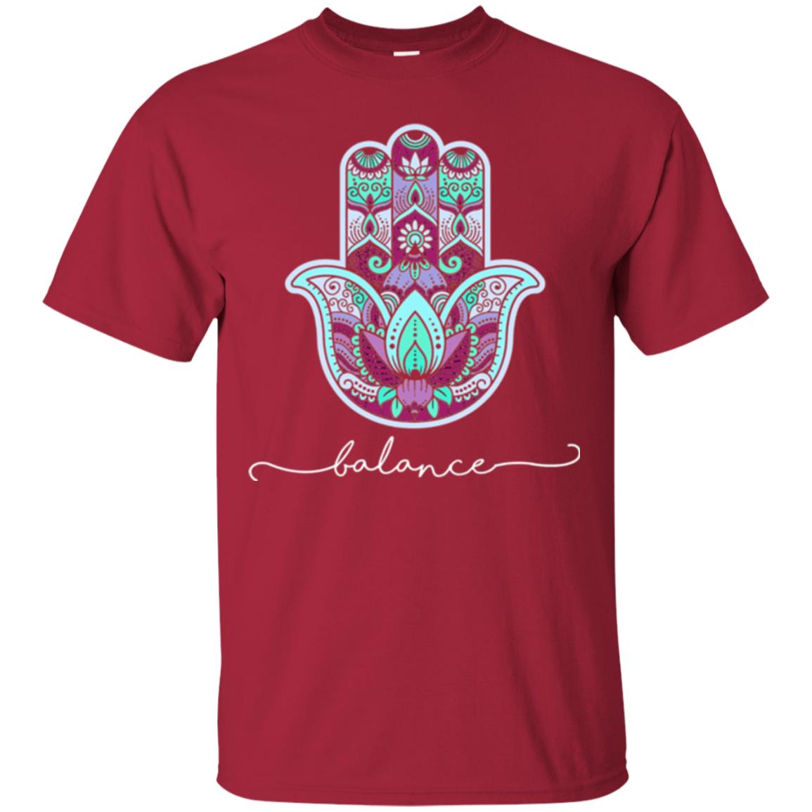 Balance Yoga Gym Hamsa T-shirt Cardinal