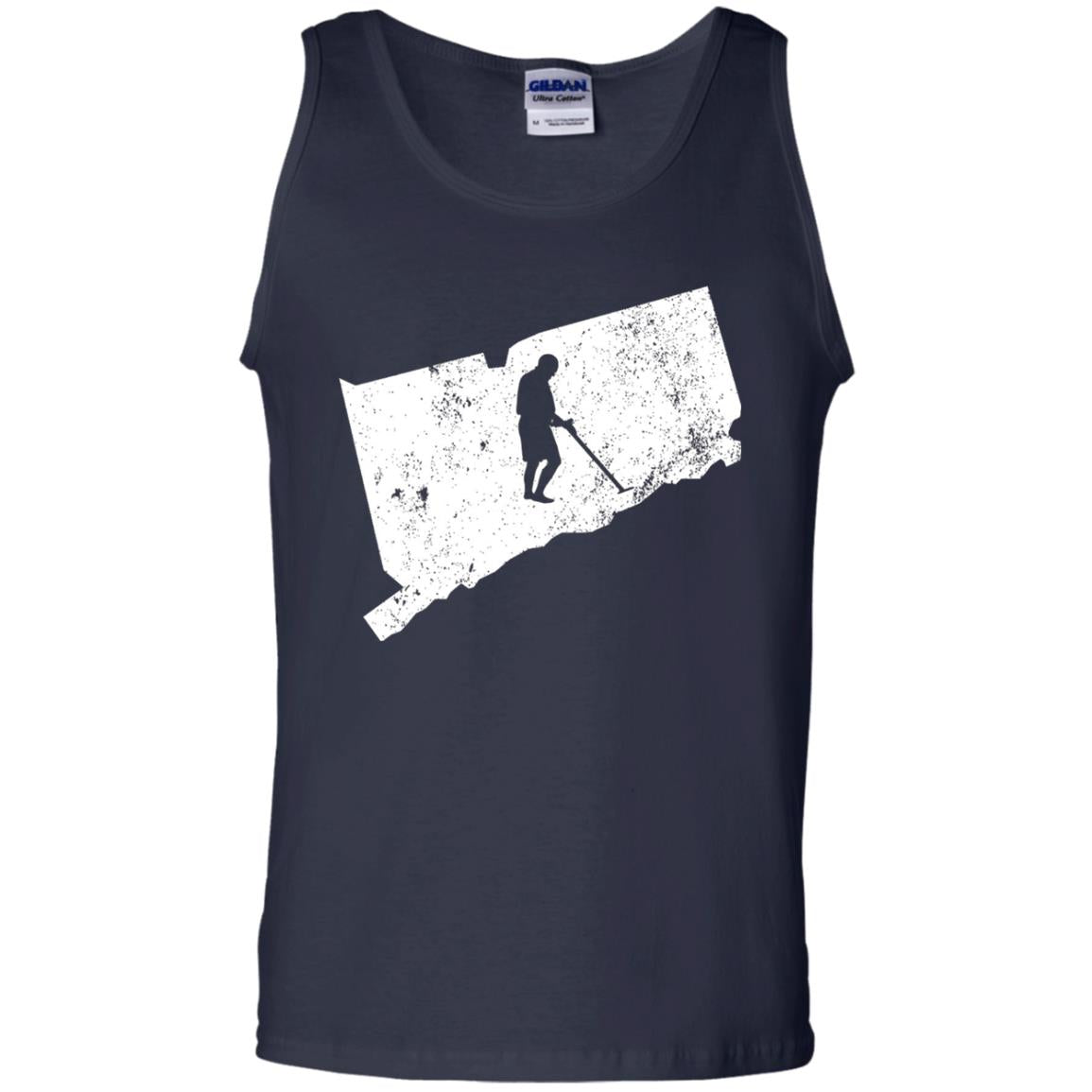 Connecticut Metal Detector Shirt Geocaching Swag Navy