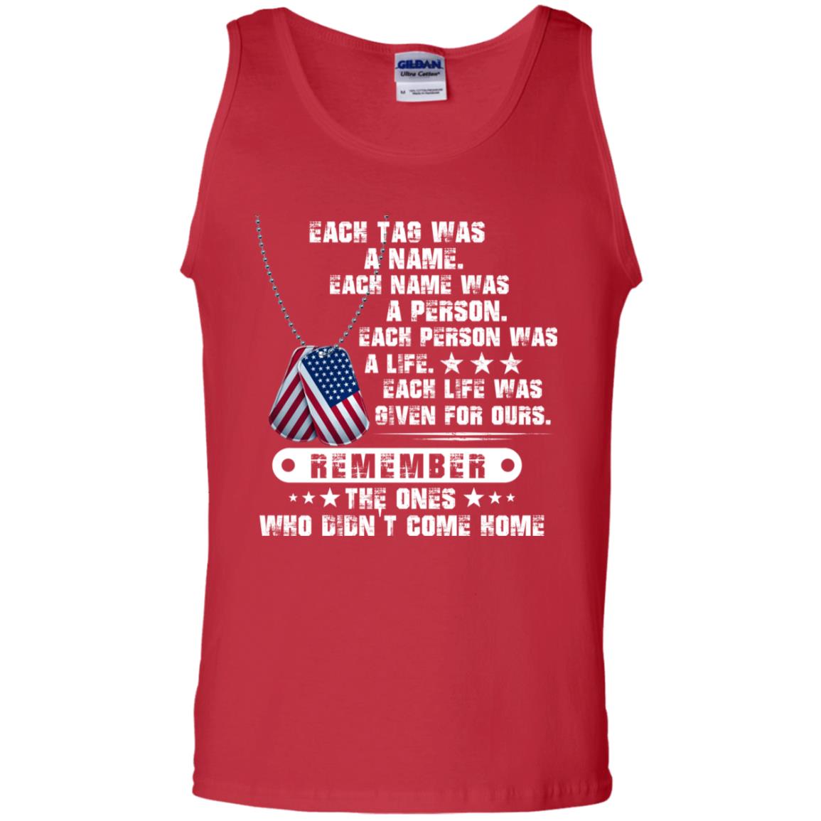Each Tag Was A Name. Each Name Was A Person. Each Person Was A Life Shirt Red