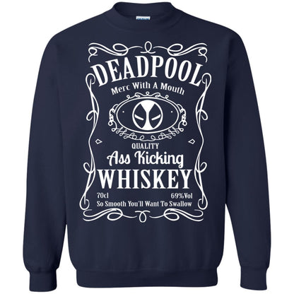 Deadpool Merc With A Mouth Quality Kiching Whiskey So Smooth You Will Want To Swallow Navy