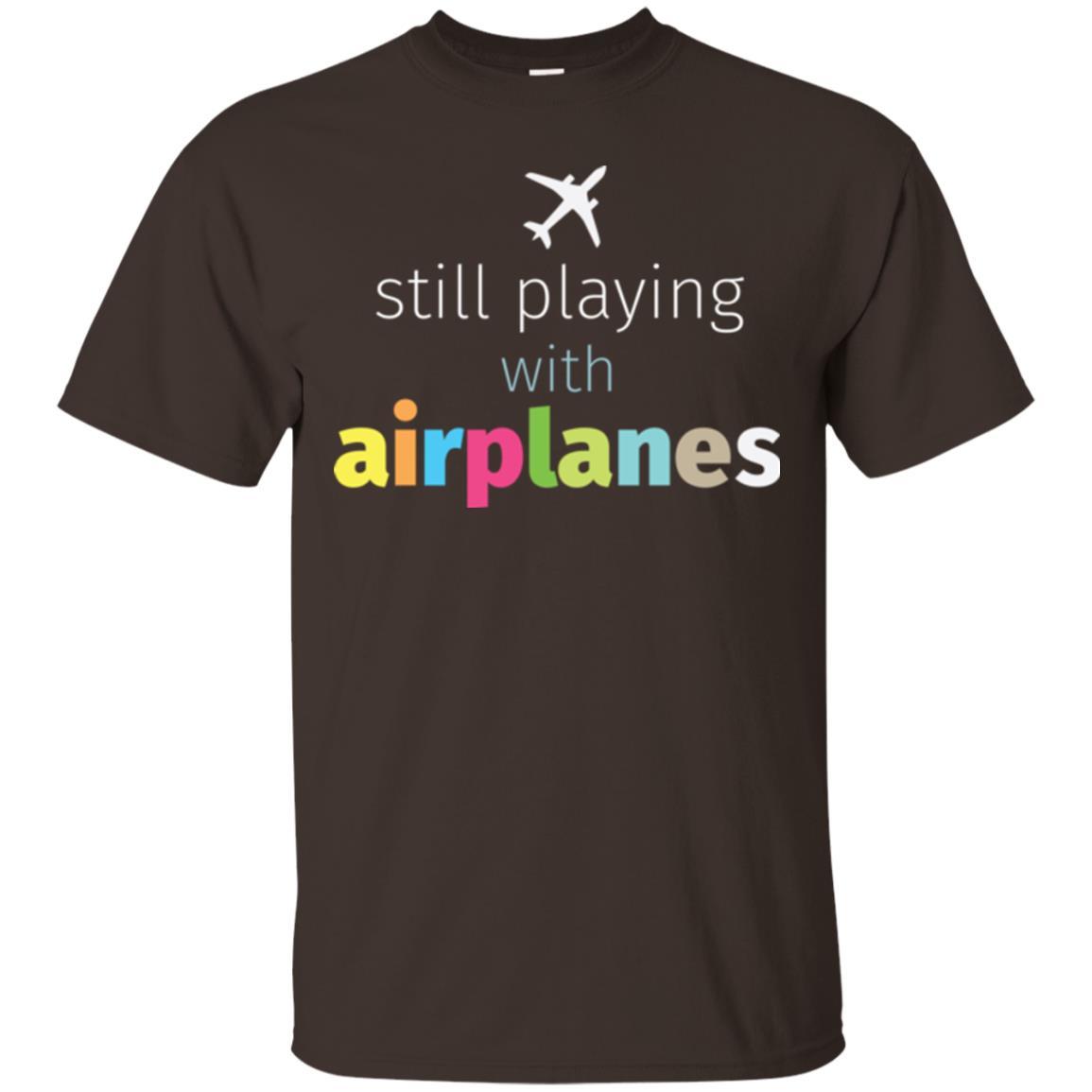 Pilot T-shirt Still Playing With Airplanes Dark Chocolate
