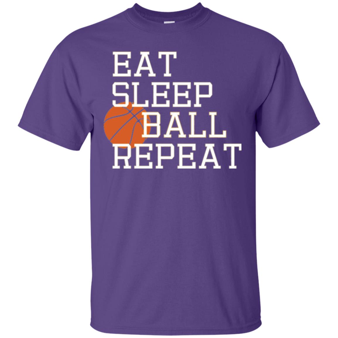 Basketball T-shirt Eat Sleep Basketball Repeat Purple