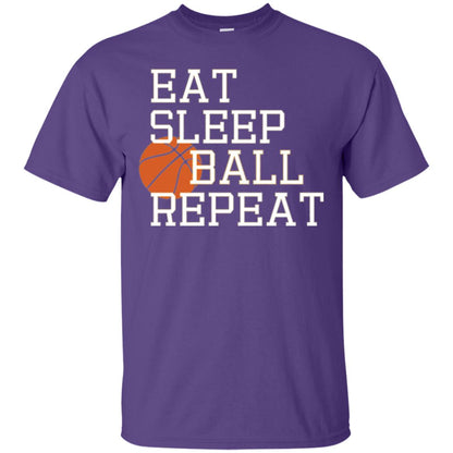 Basketball T-shirt Eat Sleep Basketball Repeat Purple